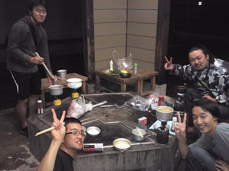 比布のブンブンハウスにてライダーさんたちと夕食!